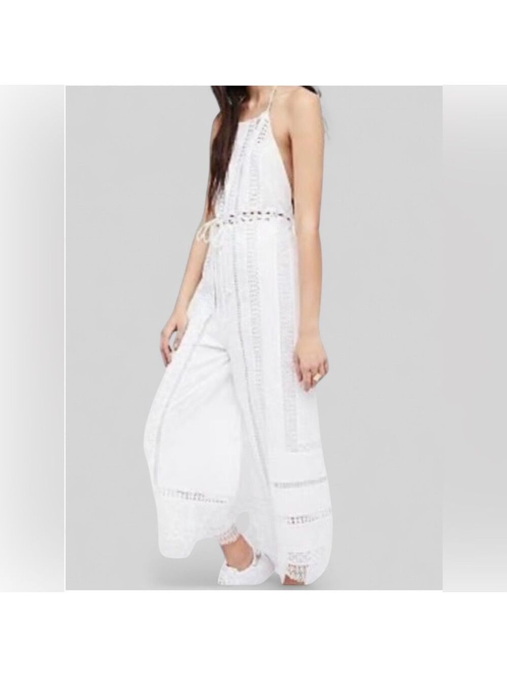 Free People Sydney Sky Jumpsuit White Size S EUC - Picture 4 of 11